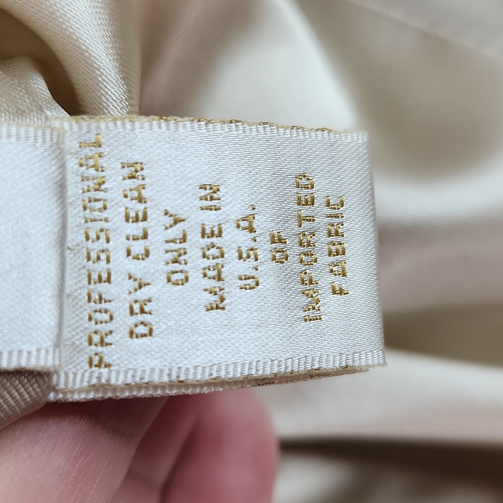 Overland Loro Piana Italian Wool Cream Vintage Winter Coat Size 6 Belted Jacket - Picture 14 of 16